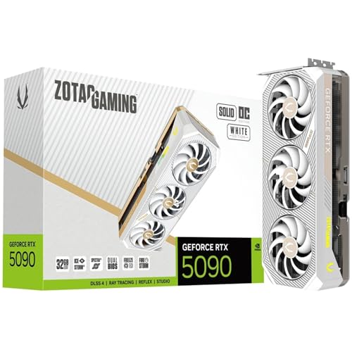 Zotac Gaming Geforce Rtx 5090 Solid Oc White Edition 32Gb Gddr7 Reflex 2 Rtx Ai Dlss4