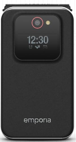 Emporia Joy-Lte | Seniorenhandy 2G | Cellulare Pieghevole Senza Contratto | Cellulare Con Pulsante Di Emergenza | Display Da 2,8 Pollici | Nero