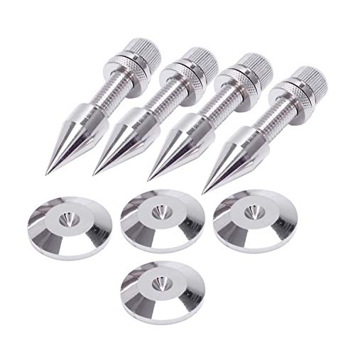 Carlgelrag 4 Pcs Speaker Spike Isolation Spikes Piedistallo Hifi Altoparlante Base Antiurto Cono Pads
