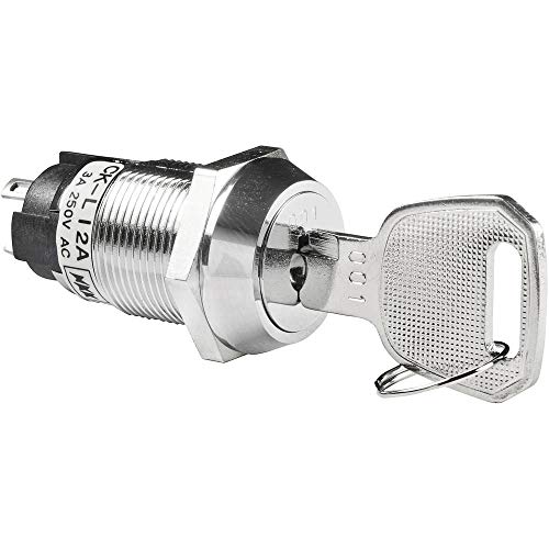 Nkk Switches Ckl12Bfw01 Ckl12Bfw01 Interruttore A Chiave 250 V/Ac 3 A 1 X On/On 1 X 90 ° 1 Pz.