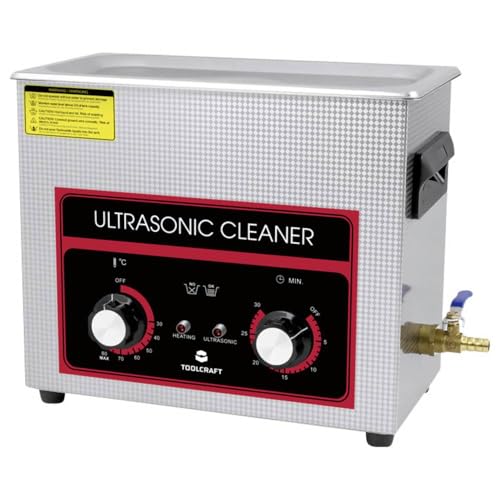 Toolcraft Usc-650 Pulitore Ultrasuono Schmuck, Werkstatt, Bürobedarf 180W 6.5L Con Heizung, Con Rei