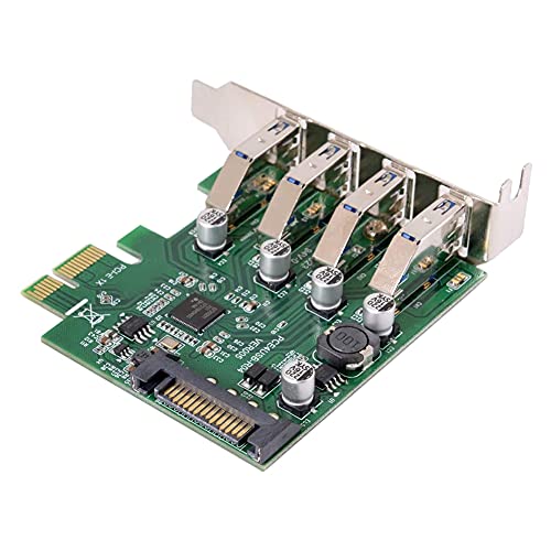 Nettoppo Adattatore Per Scheda Di Espansione Pci Express A 4 Porte A Basso Profilo Pci-E A Usb 3.0 Hub 5 Gbps Usb1.1/2.0/3.0