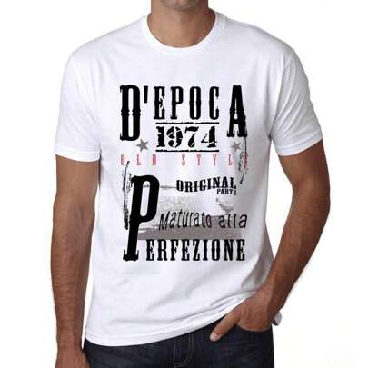 T-shirt da uomo Aged To Perfection 1974 – Invecchiato alla perfezione 1974 – T-shirt grafica 50 anni Idea regalo 50° compleanno Vintage Anno 1974 Novi