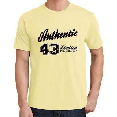 T-shirt da uomo 43 Authentic – 43 Authentic – T-shirt grafica 43 anni Idea regalo 43° compleanno Vintage Anno 1981 Novità