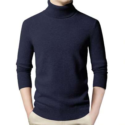 ZSUN Maglione da Uomo, Colletto Alto, Morbido e Traspirante, Stile Casual (cod. CT003)