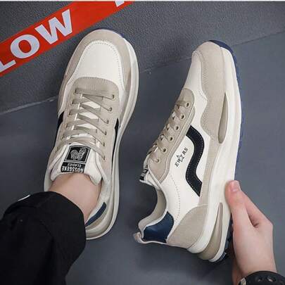 Agan Schuhe für Herren 2025 neue atmungsaktive Laufschuhe Tre-nd der Freizeitschuhe dicke Sohle Herrenschuhe für ältere Männer Einfach, aber hochwerti