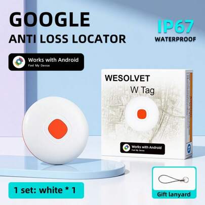 Localizzatore GPS Android Mini, tag intelligente per ritrovare oggetti, funziona con "Trova il mio dispositivo" (solo Android), dispositivo di traccia