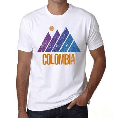 T-shirt da uomo Mountain Colombia – Mountain Colombia – T-shirt grafica eco-responsabile regalo vintage novità