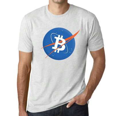 T-shirt da uomo Bitcoin Btc Style Nasa Hodl Crypto Traders – Bitcoin Btc Nasa Style Hodl Crypto Traders – T-shirt grafica eco-responsabile Regalo vint