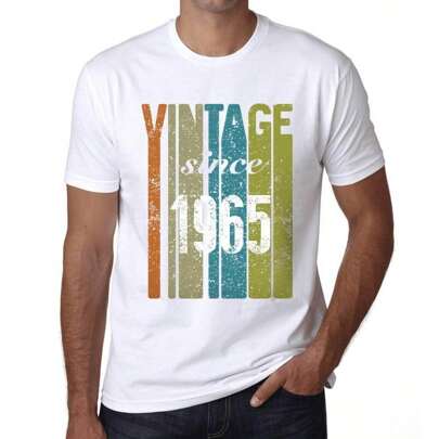 T-shirt da uomo vintage since 1965 – vintage since 1965 – 59 anni maglietta grafica idea regalo 59° compleanno vintage anno 1965 novità