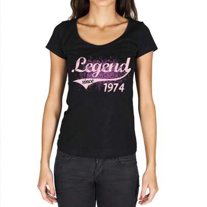 Maglietta da donna A Legend Since 1974 – Legend Since 1974 – 50 anni Maglietta grafica Idea regalo 50° compleanno Vintage Anno 1974 Novità