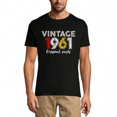 T-shirt da uomo Original Parts 1961 – Original Parts 1961 – 63 anni T-shirt grafica idea regalo 63° compleanno Vintage anno 1961 Nuovo