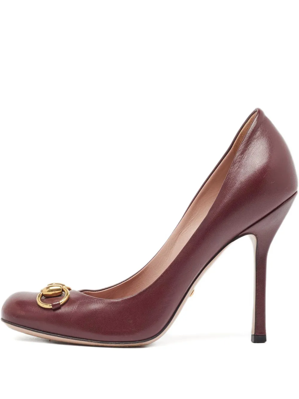Gucci Pre-Owned 110mm Jolene leather Horsebit pumps - Rosso