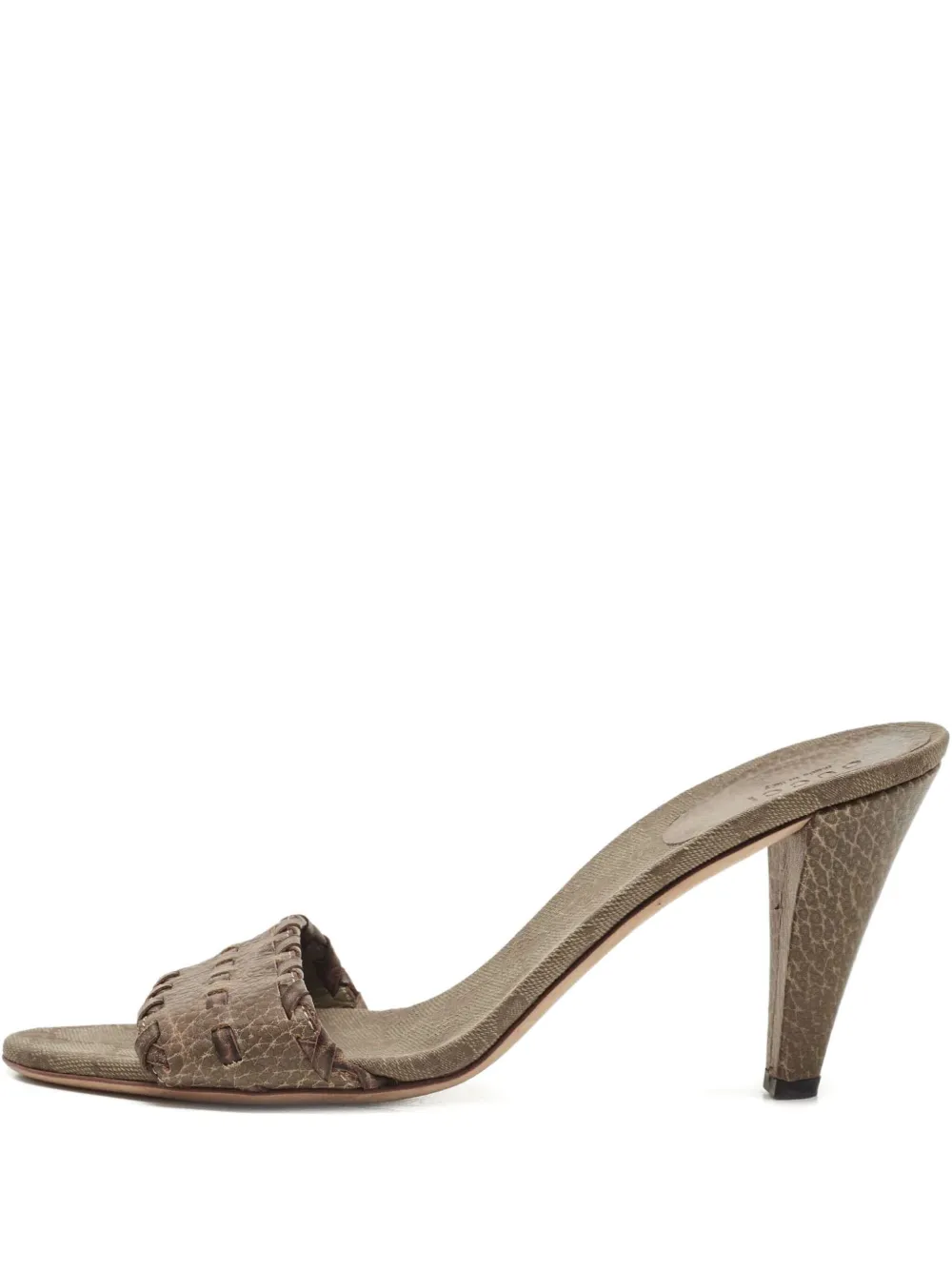 Gucci Pre-Owned 90mm GG canvas sandals - Marrone