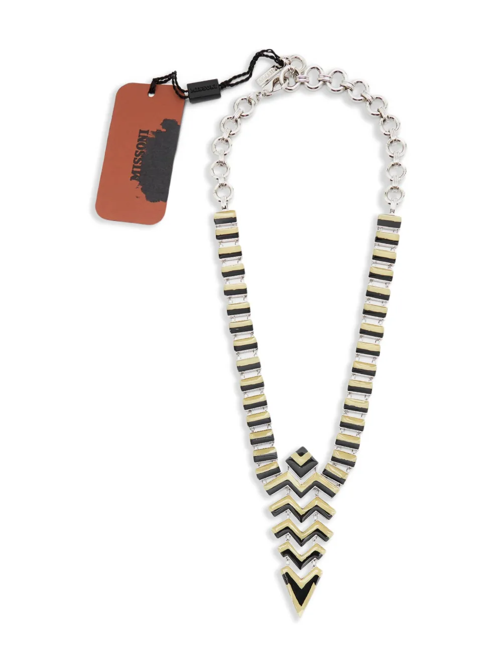 Missoni Pre-Owned geometric enamel necklace - Argento