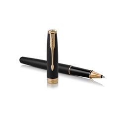 Penna roller Parker Sonnet punta F inchiostro nero Parker Matte Black