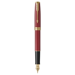 Penna stilografica Parker Sonnet Parker punta F inchiostro nero Red G