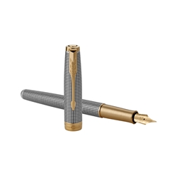 Penna stilografica Parker Sonnet Parker punta F inchiostro nero Sterl