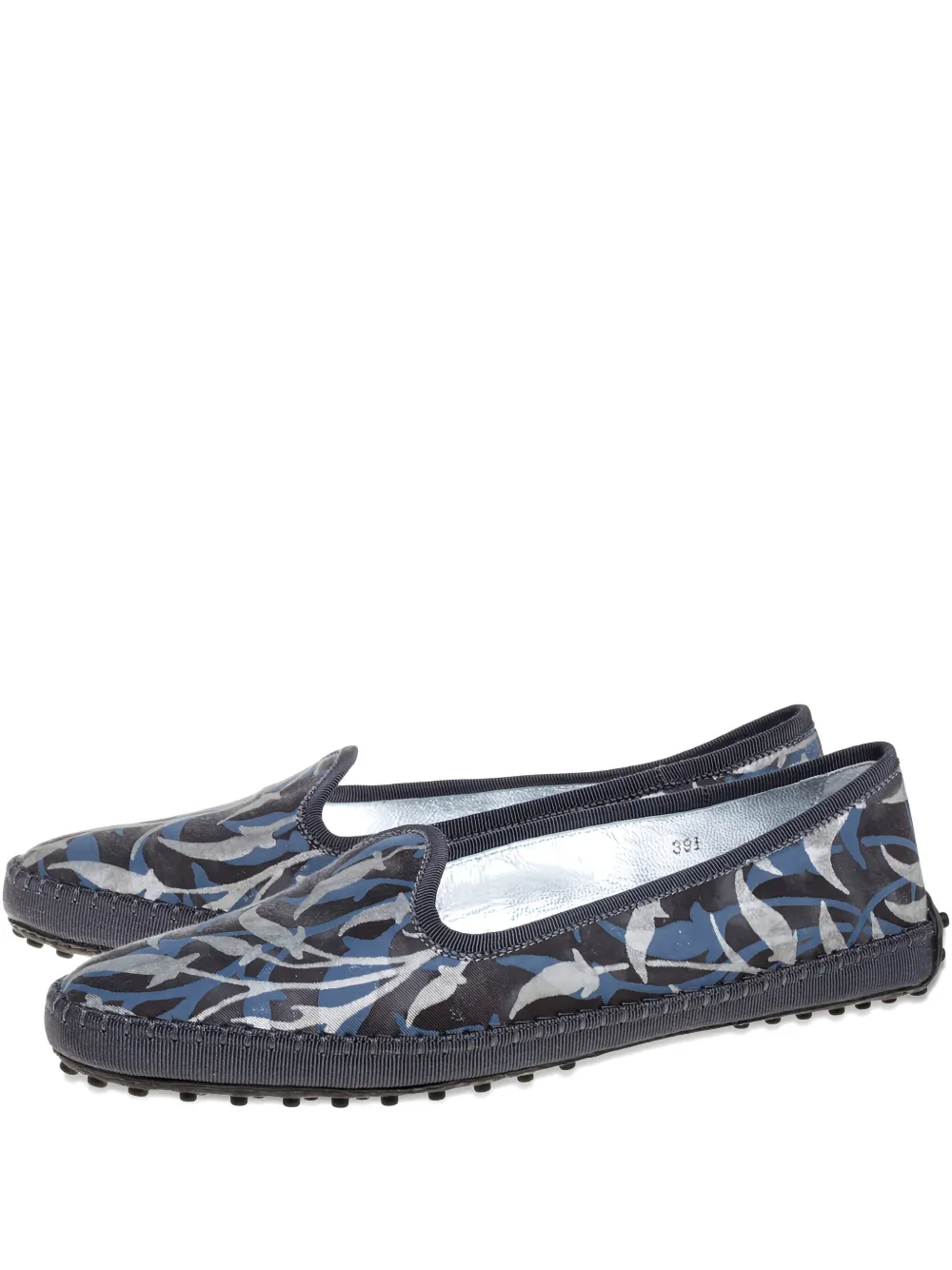 Tod's Vintage Gommino floral-print slip-on sneakers - Nero