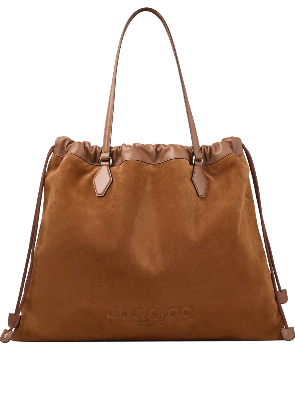 Jimmy Choo Drawstring suede tote bag - Marrone