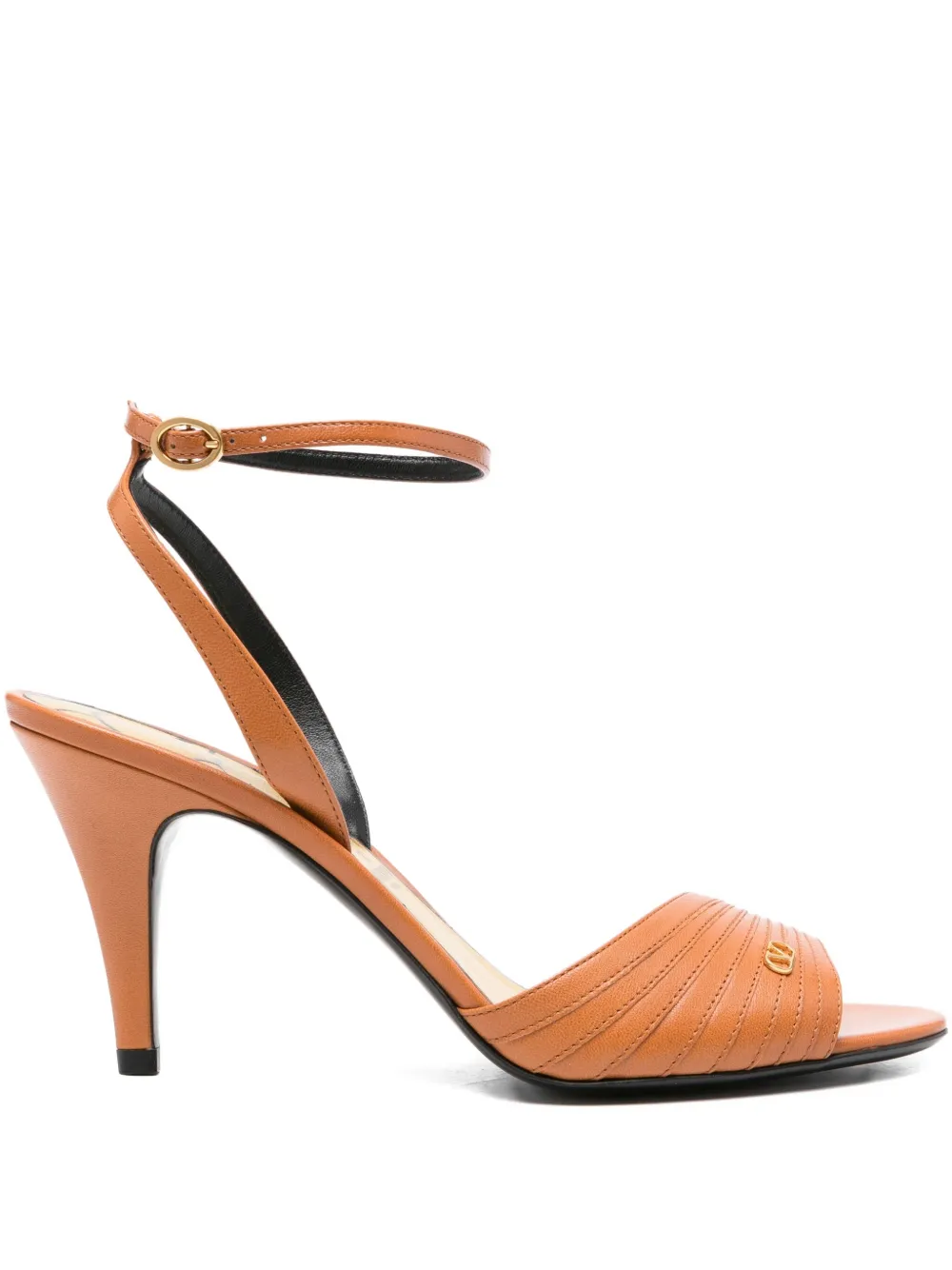 Valentino Garavani 90mm leather ankle-strap sandals - Marrone