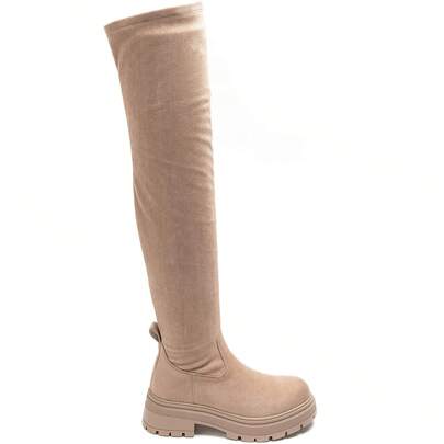 Bottes hautes femme semelle épaisse-cuissardes avec plateforme robuste