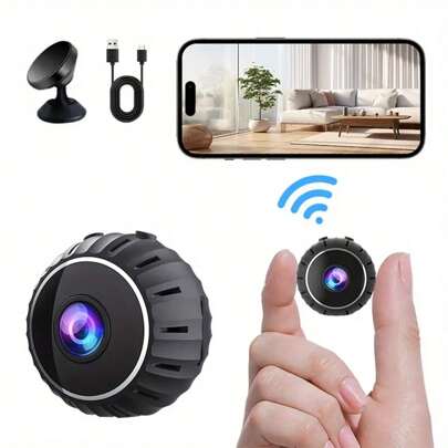 1 pezzo Piccola telecamera spia 1080p, telecamera nascosta senza fili Wi-Fi 2.4G, telecamera nascosta full HD, per la sicurezza domestica/ufficio
