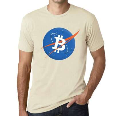 T-shirt da uomo Bitcoin Btc Style Nasa Hodl Crypto Traders – Bitcoin Btc Nasa Style Hodl Crypto Traders – T-shirt grafica eco-responsabile Regalo vint