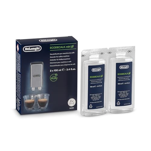 De'Longhi Ecodecalk Mini Dlsc200, Anticalcaire, Nokalk Pour Machine A Café, 2 X 100 Ml, Marron