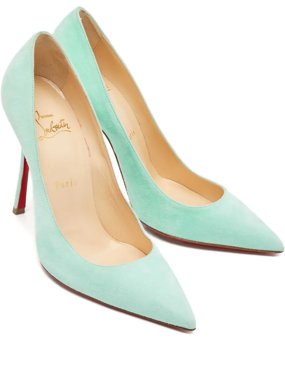 Christian Louboutin Pre-Owned 110mm Kate suede pumps - Verde