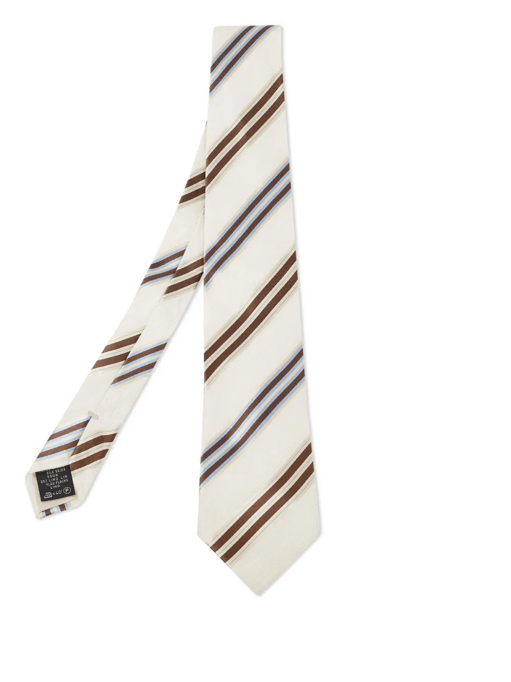 Ermenegildo Zegna Vintage diagonal-stripe tie - Toni neutri