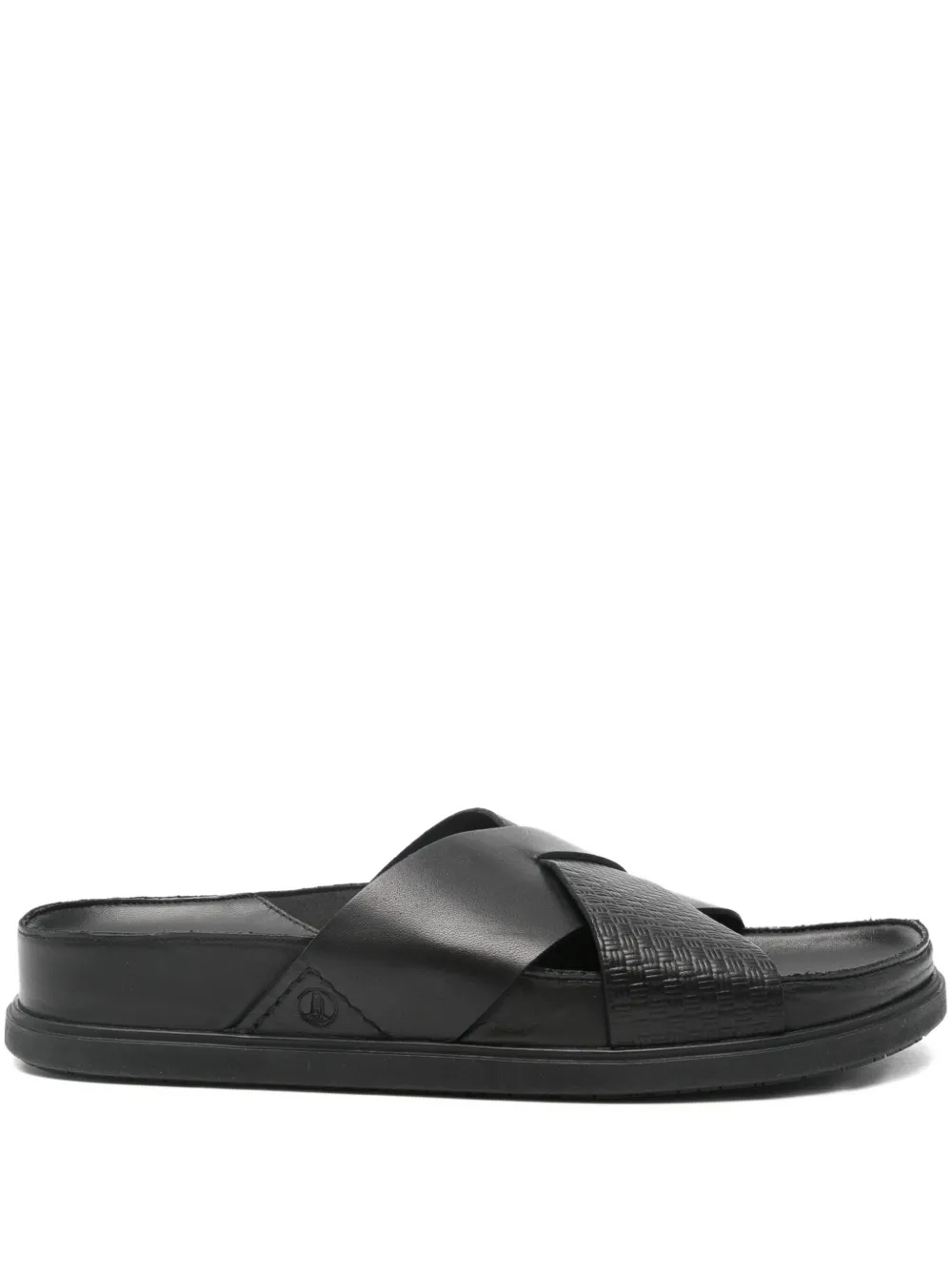 Clarks Torford cross-strap leather sandals - Nero