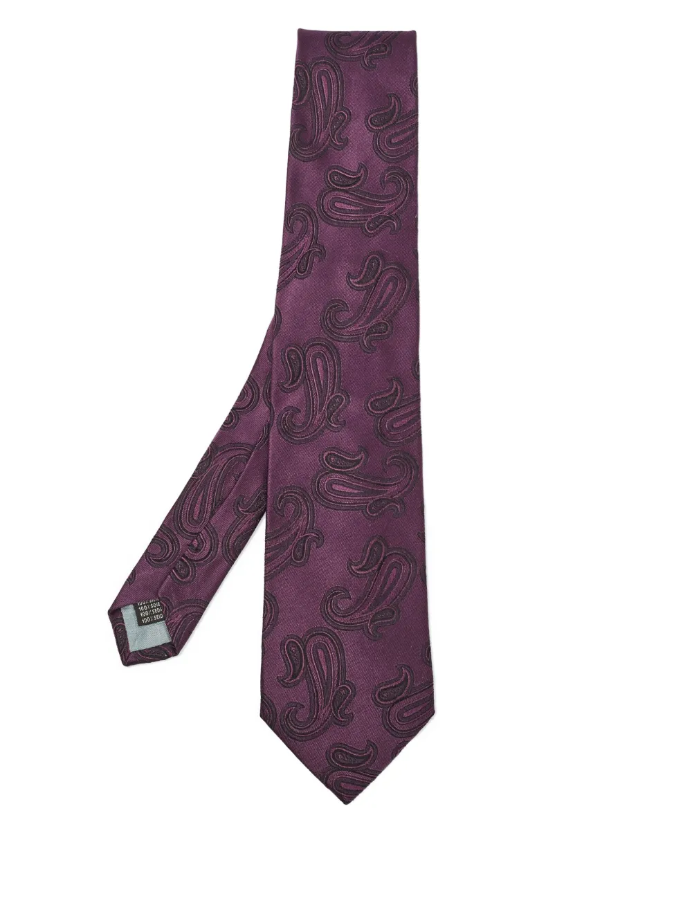 Ermenegildo Zegna Vintage paisley silk tie - Viola