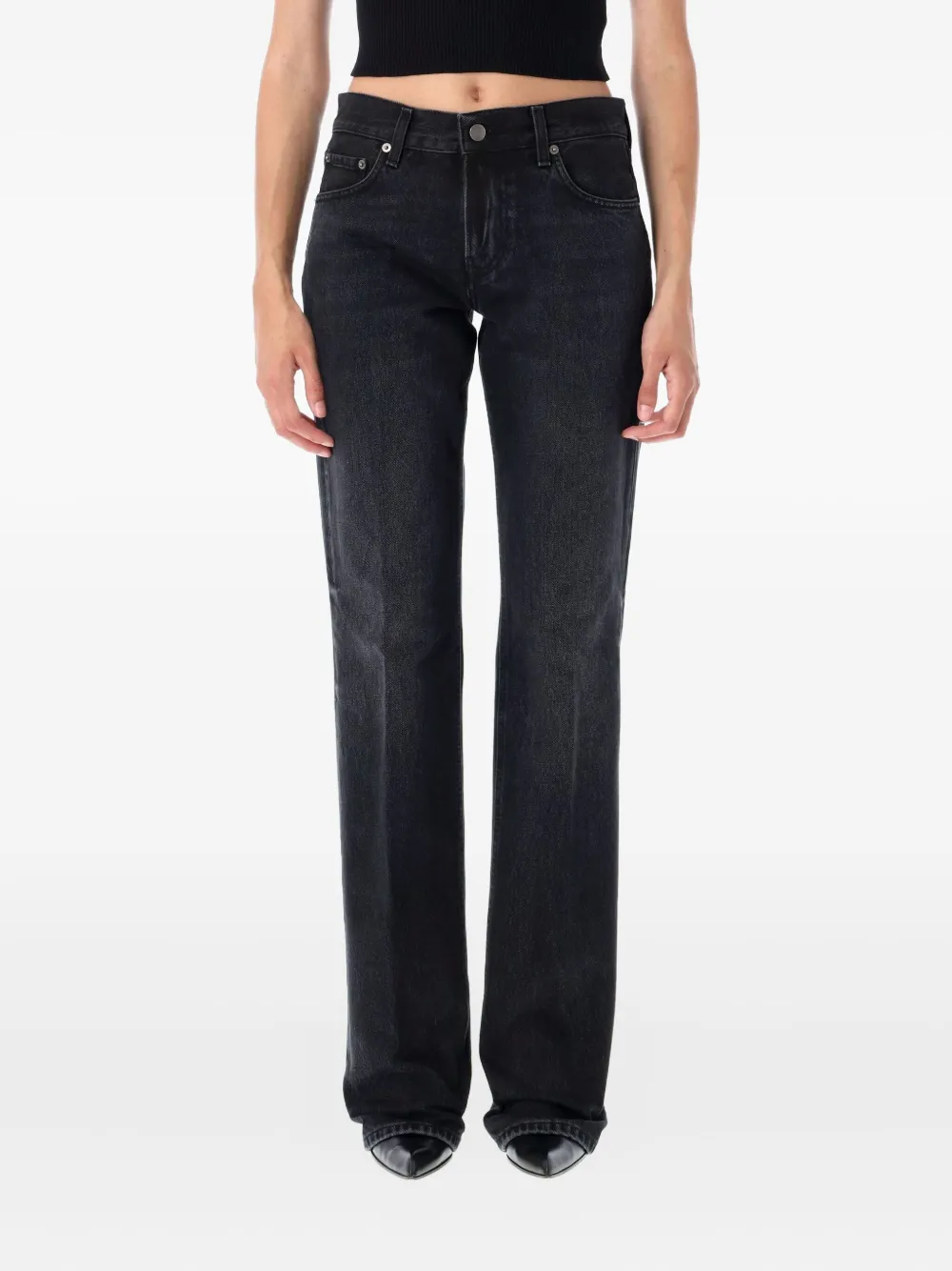 Haikure Carly mid-rise straight jeans - Nero