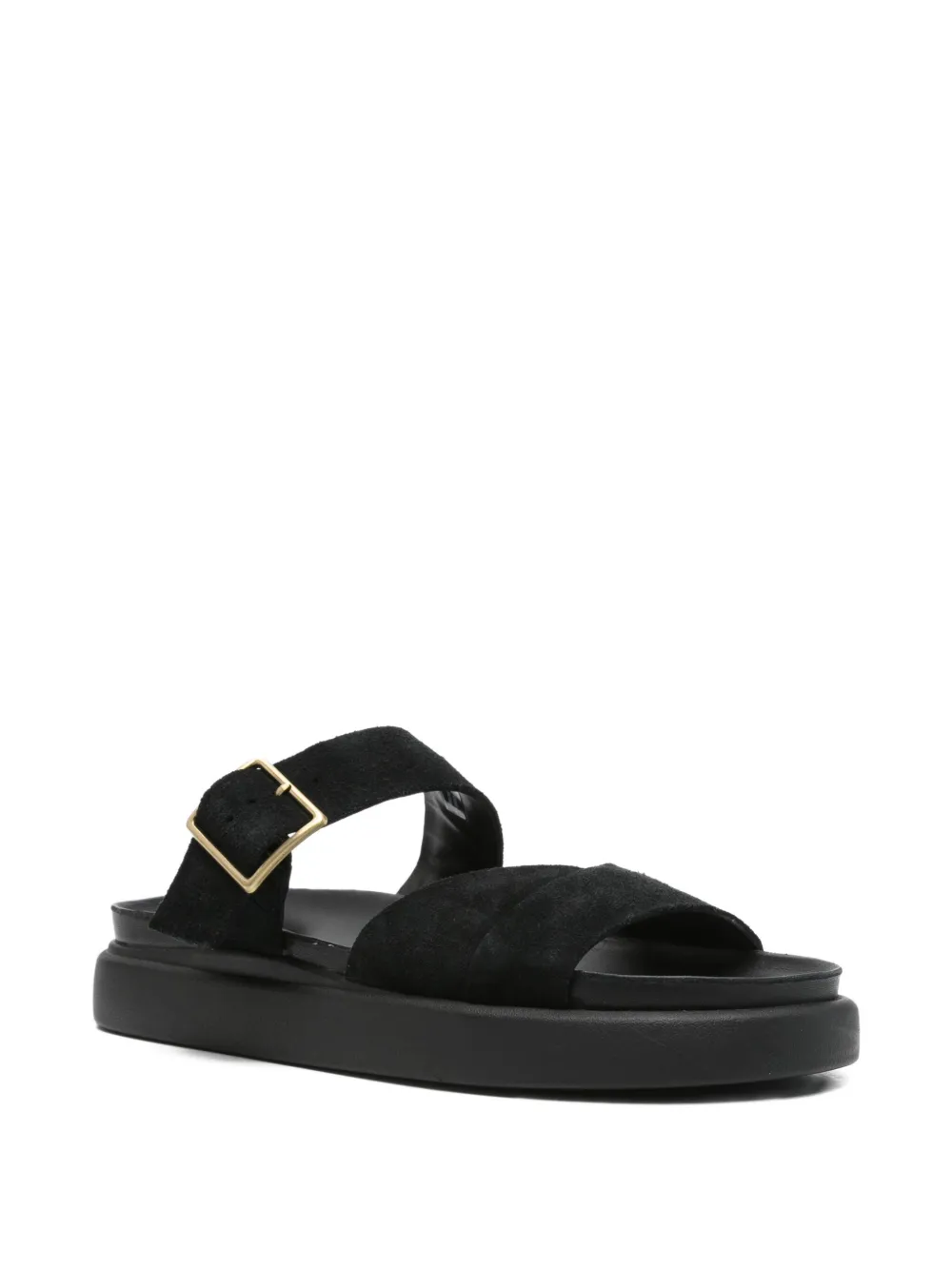 Clarks Aristella buckled platform sandals - Nero
