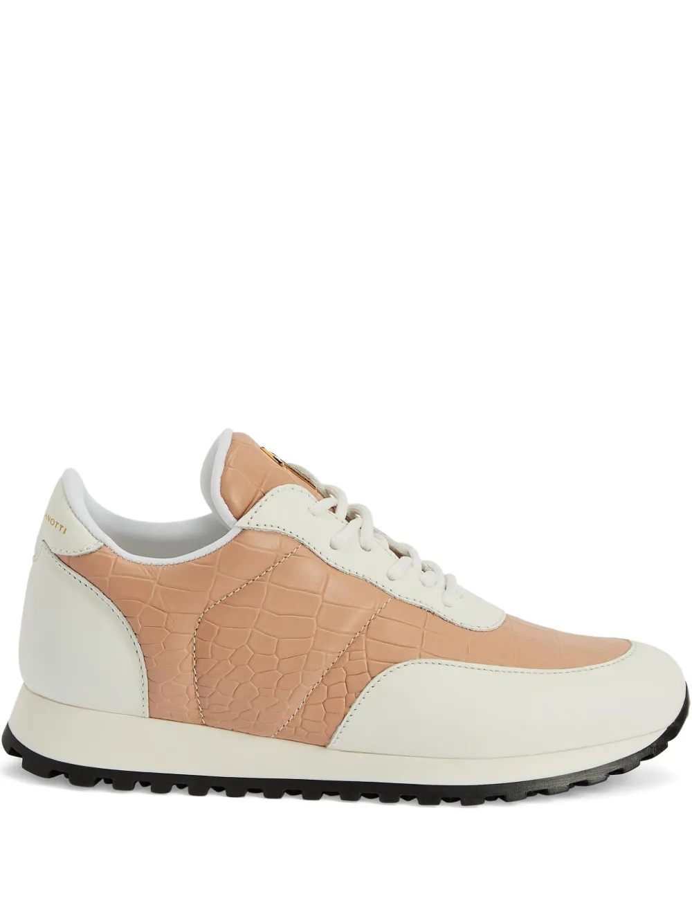 Giuseppe Zanotti Jimi crocodile-effect leather sneakers - Toni neutri