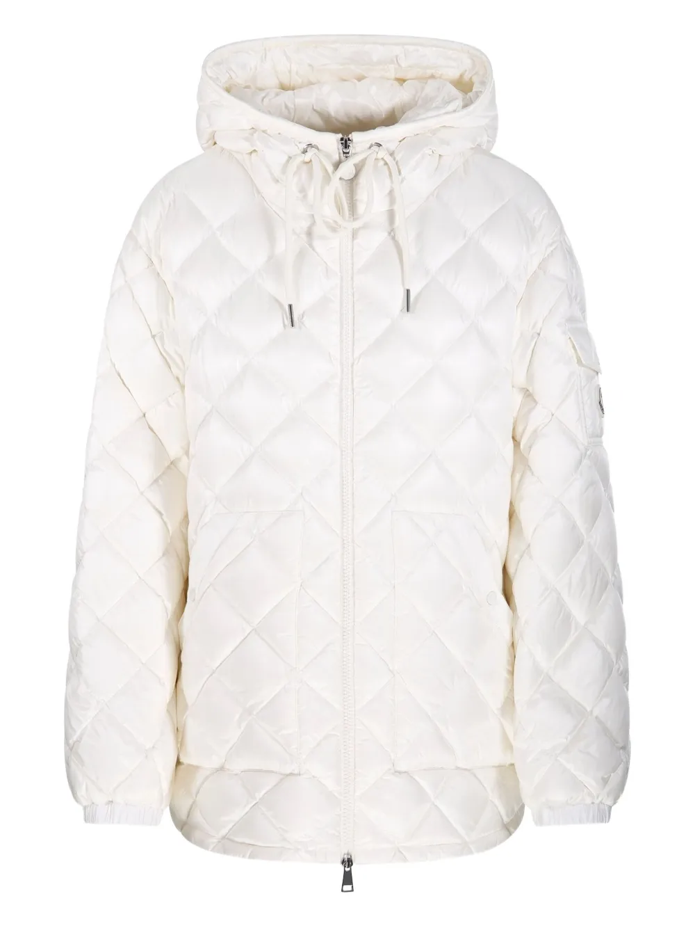 Moncler quilted hooded coat - Bianco