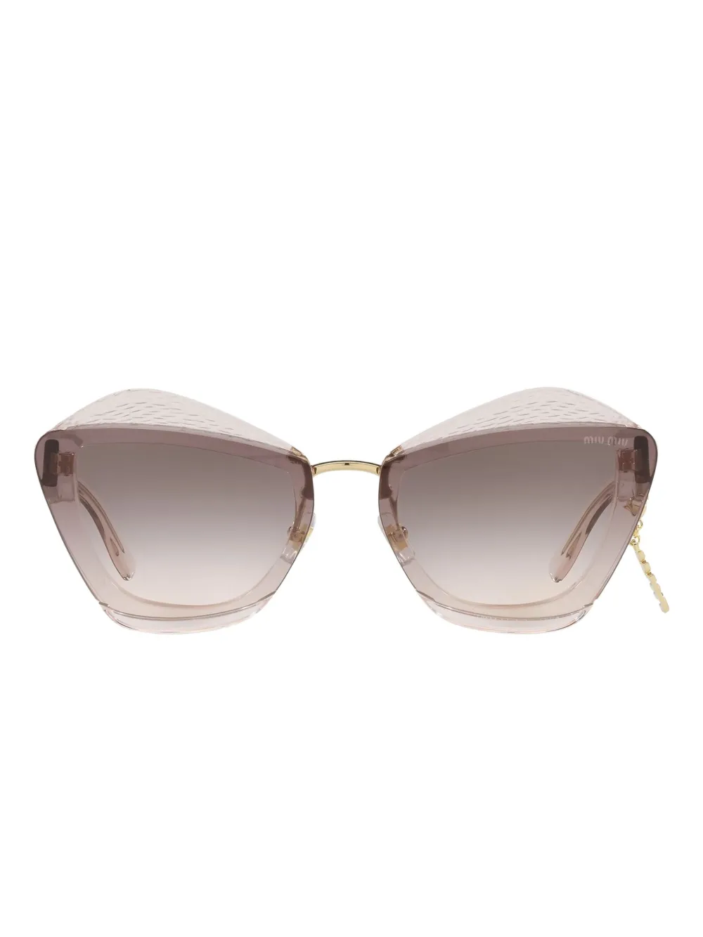 Miu Miu MU 01XS Light Brown Transparent - Marrone