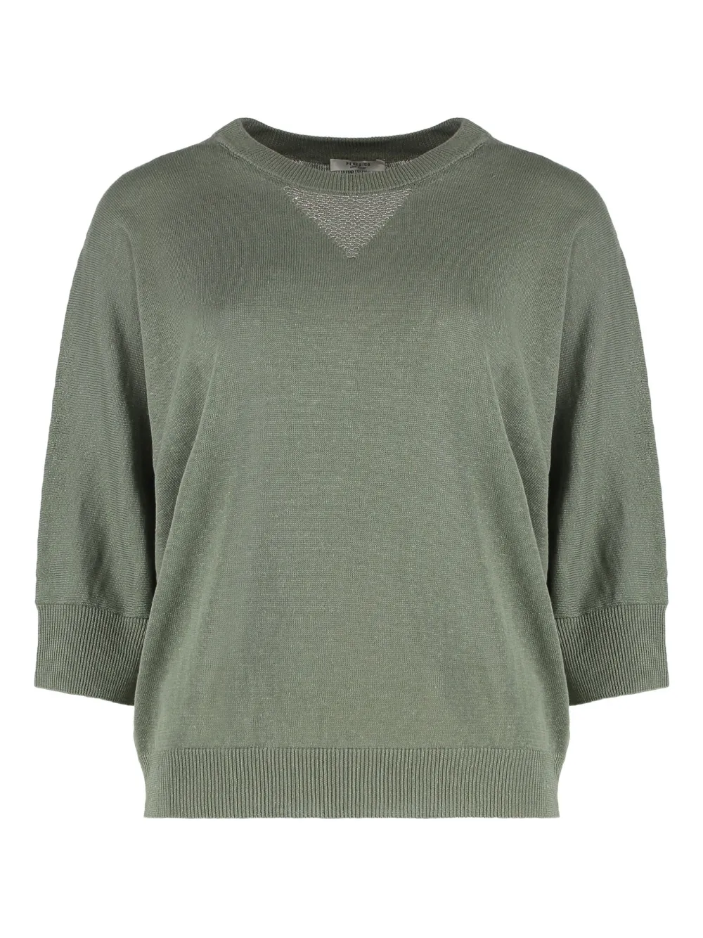 Peserico crop-sleeve sweater - Bianco