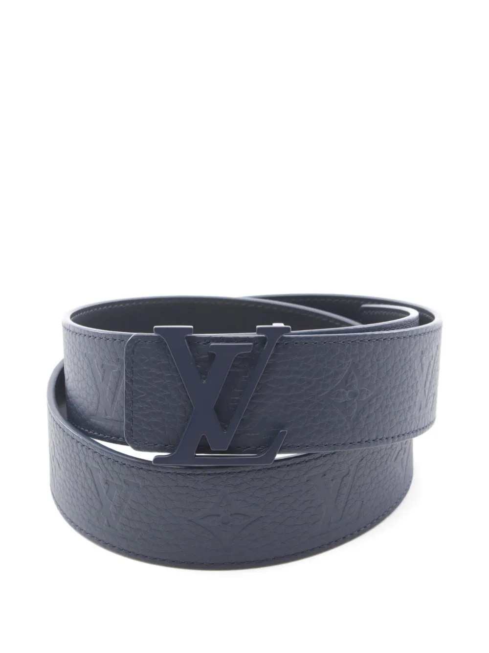 Louis Vuitton Pre-Owned 2024 logo-plaque leather belt - Blu