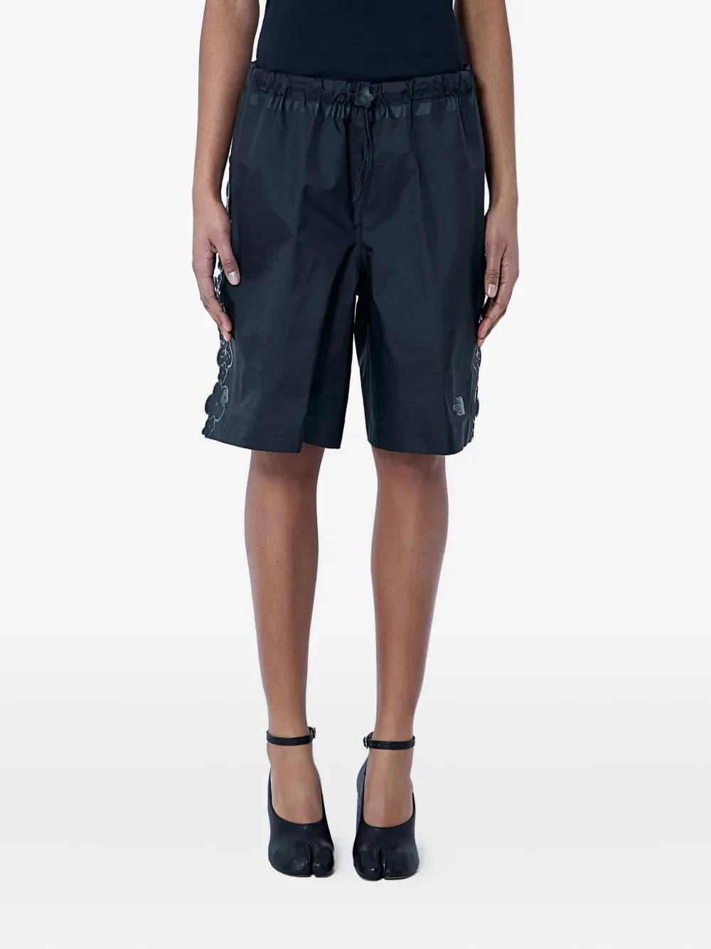 The North Face x Cecilie Bahnsen Ellie Mountain floral-embellished shorts - Nero