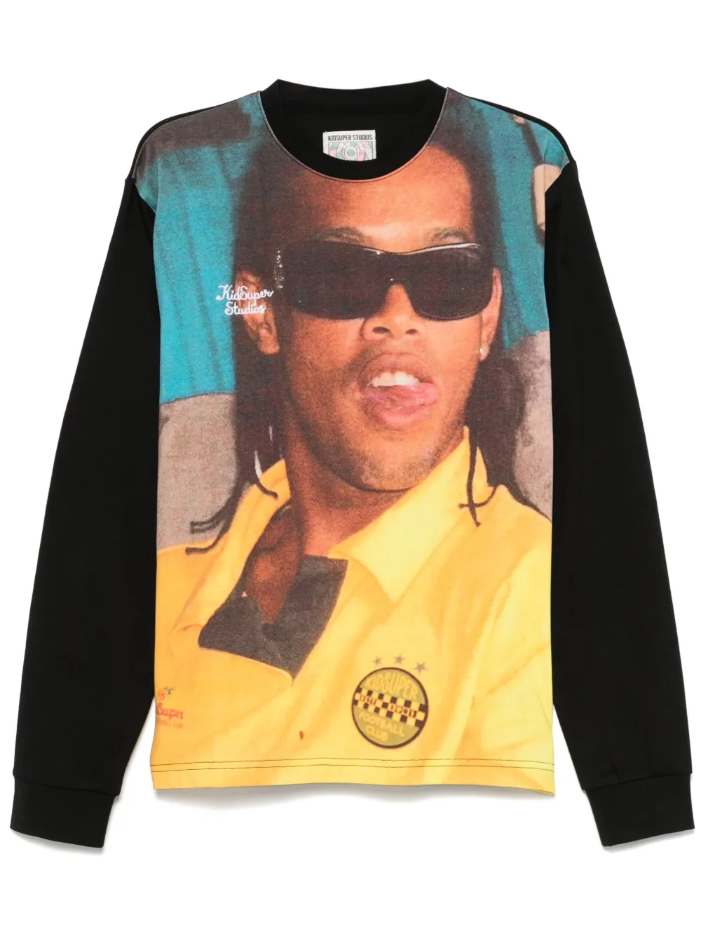 KidSuper T-shirt a maniche lunghe con stampa x Ronaldinho - Blu