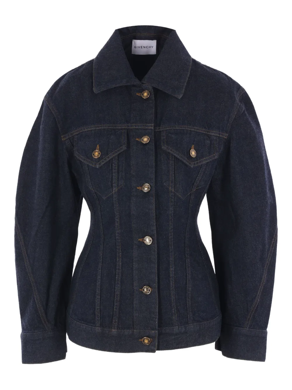 Givenchy puffed-sleeve denim jacket - Blu