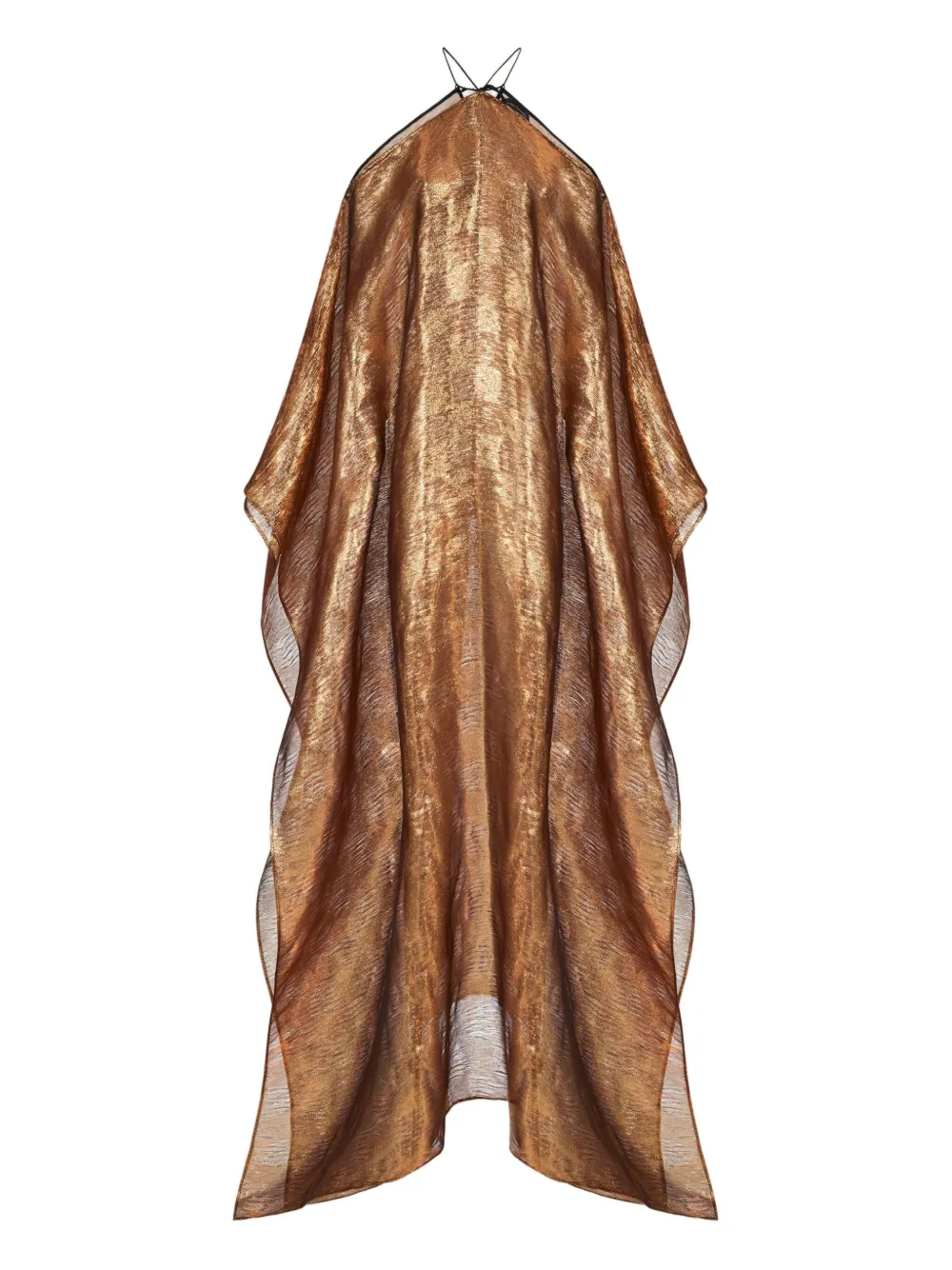 Taller Marmo metallic tassel dress - Marrone
