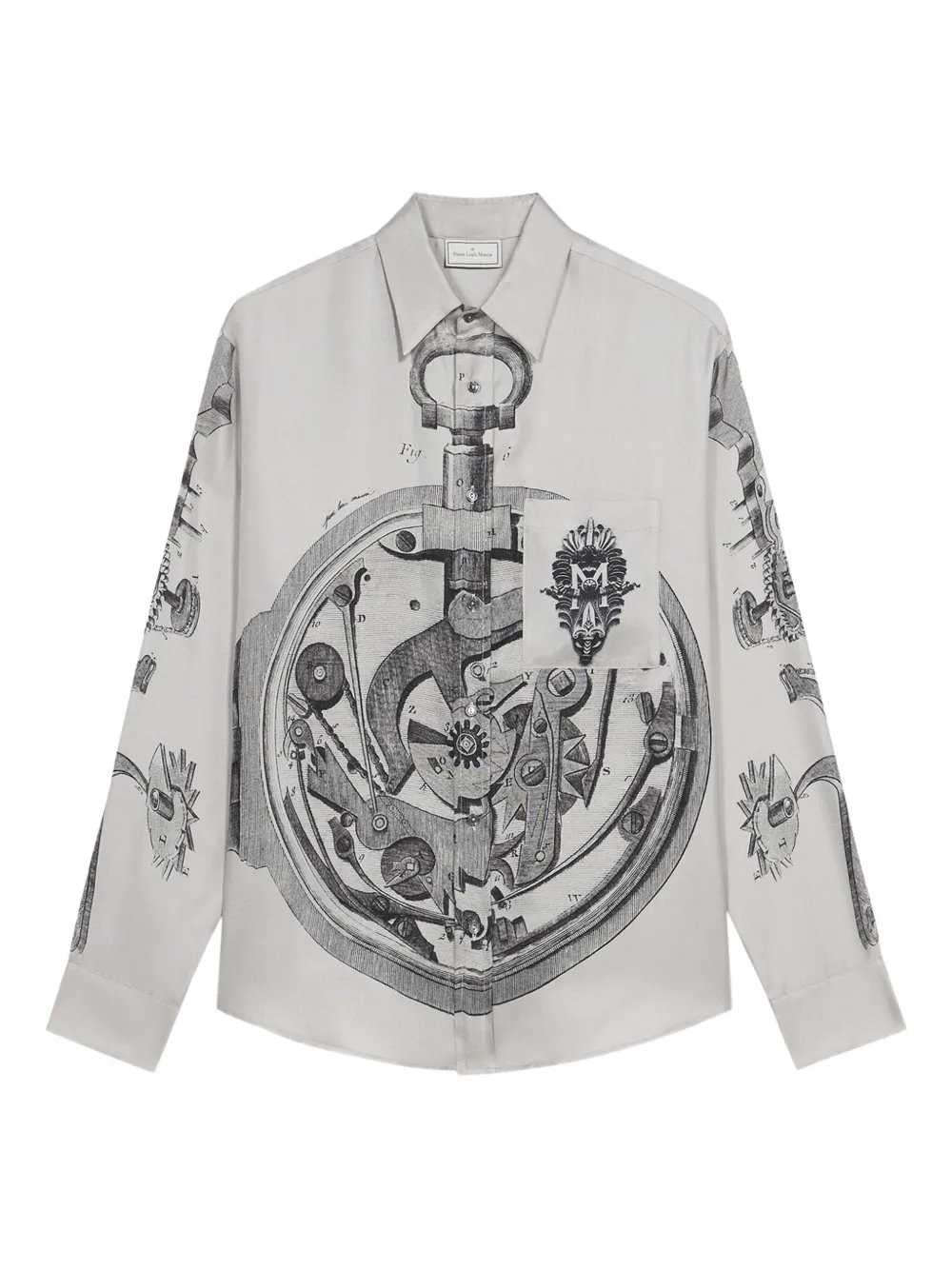 Pierre-Louis Mascia pocket-detail clockwork shirt - Grigio