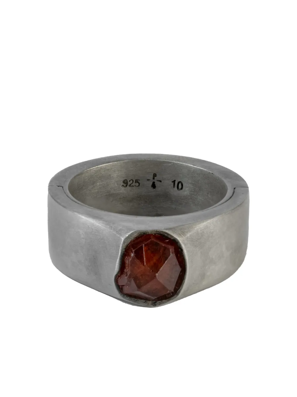 Parts of Four spessartite silver ring - Argento