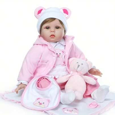 Rebirth Baby Doll Girl 20 pollici Baby Doll realistico Vinile morbido Realistico Baby Doll Accessori per bambole appena nati Adatto a bambini di età s