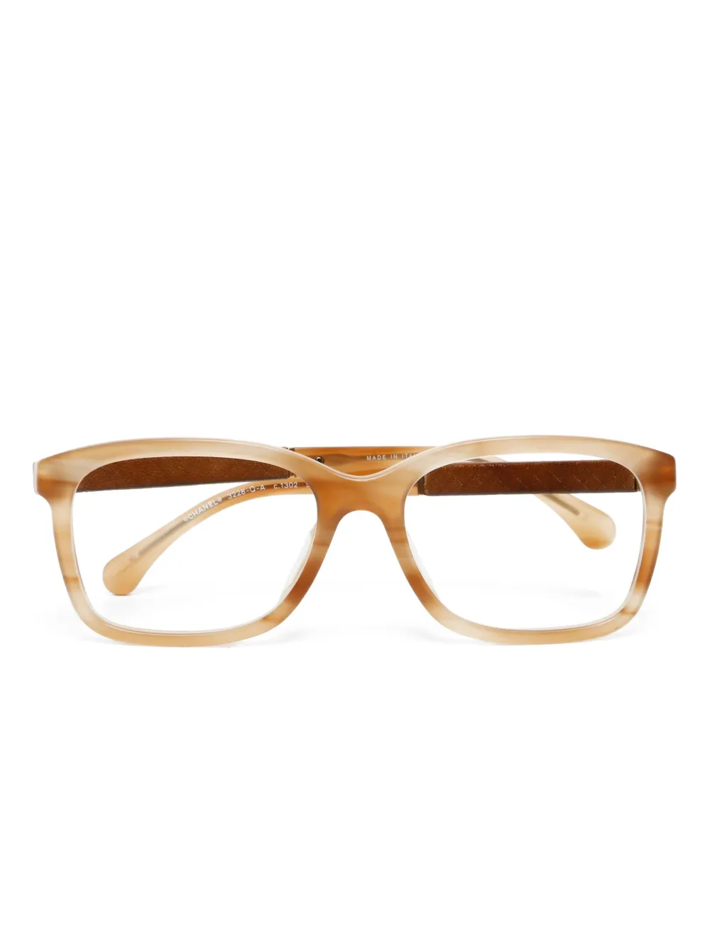 CHANEL Pre-Owned 2000-2020s rectangle-frame glasses - Marrone