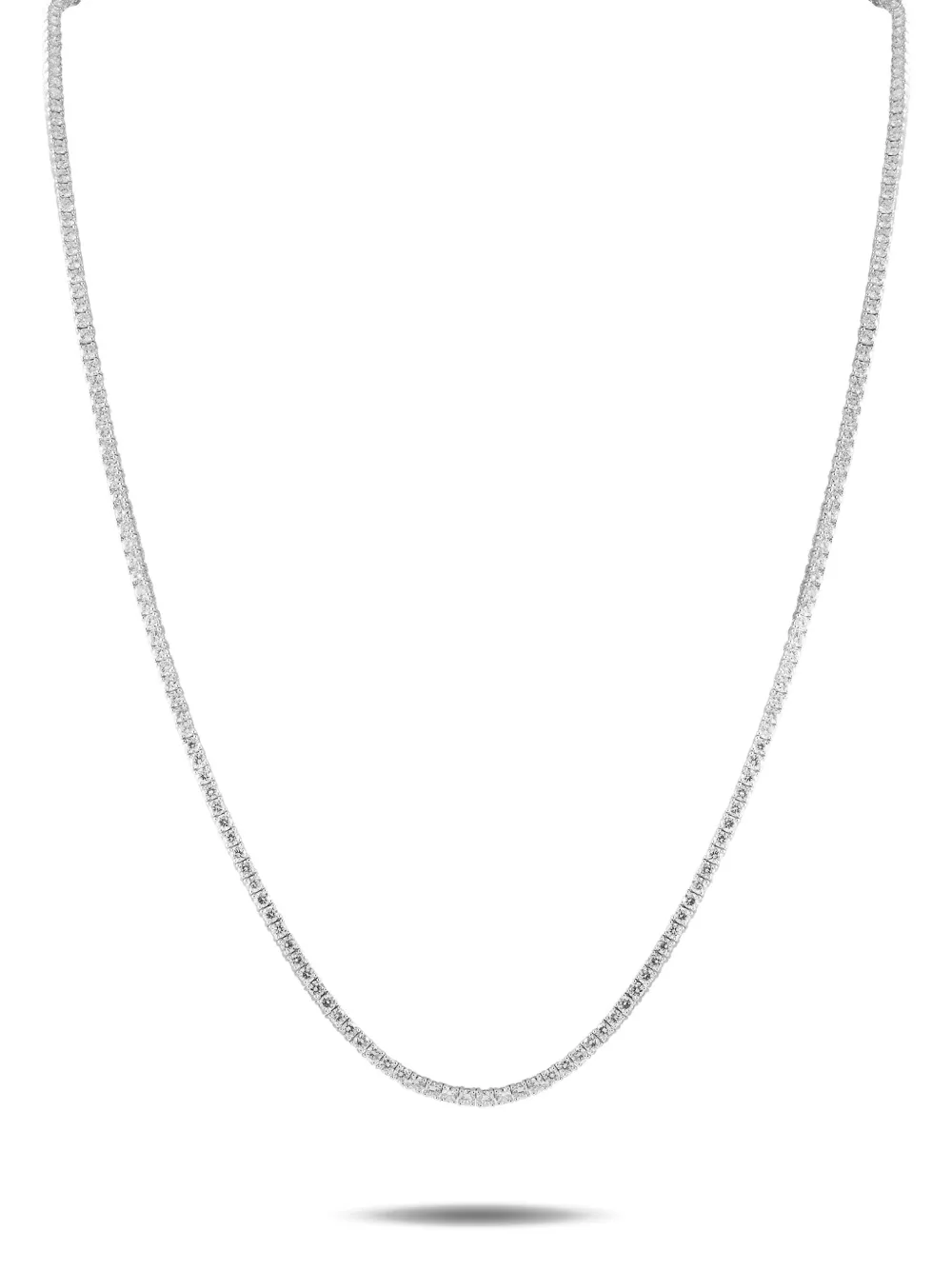 LB Exclusive 14K white gold diamond Tennis necklace - Argento