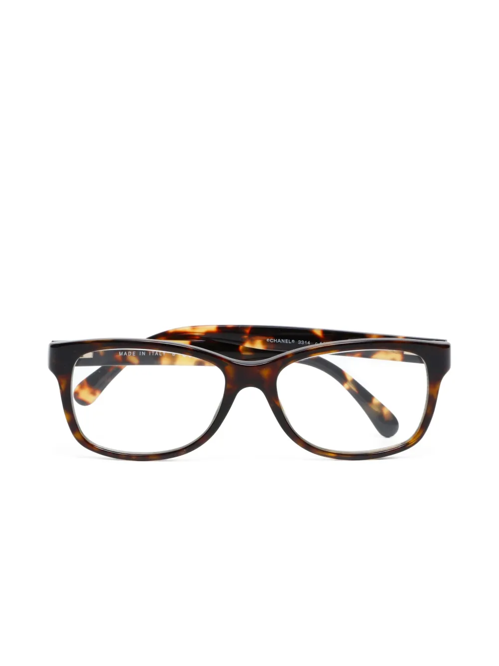 CHANEL Pre-Owned 2000-2020s rectangle-frame glasses - Marrone